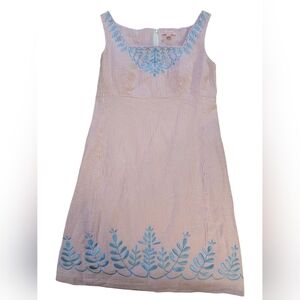 LILLY PULITIZER Seersucker gingham dress.  Womens  Size 8.  Pink, white, blue